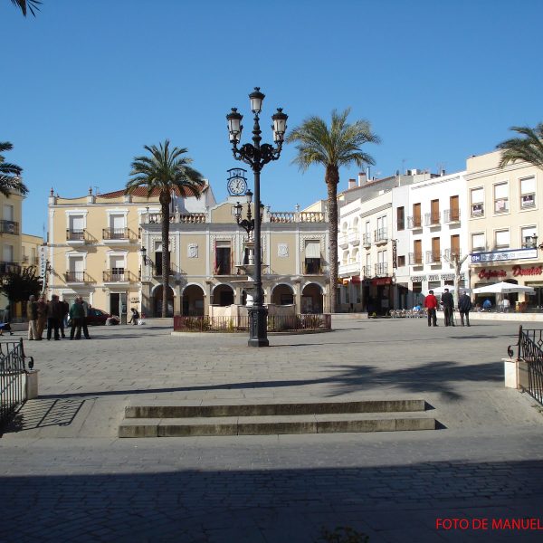 Vista de la plaza de Montijo (Badajoz)